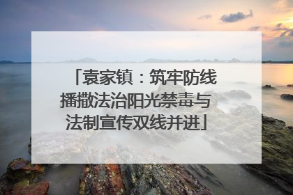 袁家镇：筑牢防线播撒法治阳光禁毒与法制宣传双线并进