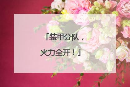 装甲分队，火力全开！