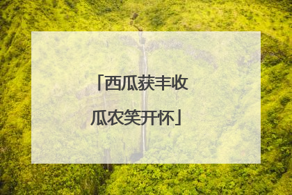 西瓜获丰收 瓜农笑开怀