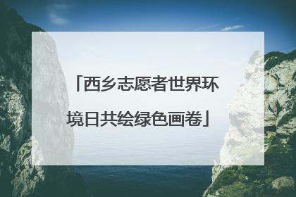 西乡志愿者世界环境日共绘绿色画卷