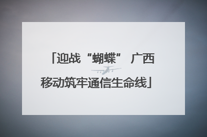 迎战“蝴蝶” 广西移动筑牢通信生命线