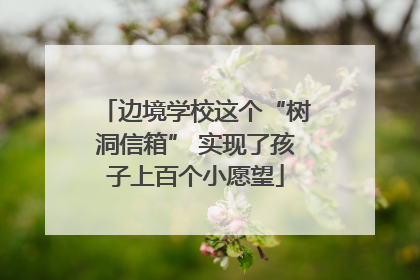 边境学校这个“树洞信箱” 实现了孩子上百个小愿望