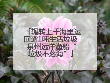 辗转上千海里运回逾1吨生活垃圾 泉州远洋渔船“垃圾不落海”