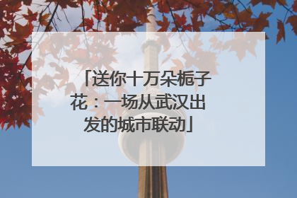送你十万朵栀子花：一场从武汉出发的城市联动