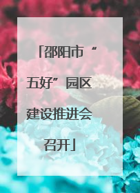 邵阳市“五好”园区建设推进会召开