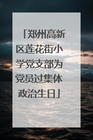 郑州高新区莲花街小学党支部为党员过集体政治生日