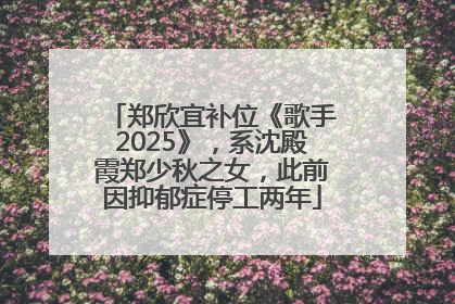 郑欣宜补位《歌手2025》，系沈殿霞郑少秋之女，此前因抑郁症停工两年