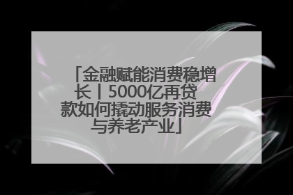 金融赋能消费稳增长丨5000亿再贷款如何撬动服务消费与养老产业