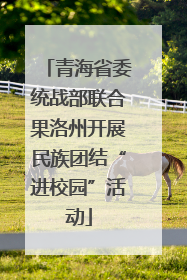 青海省委统战部联合果洛州开展民族团结“进校园”活动