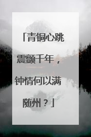 青铜心跳震颤千年，钟情何以满随州？
