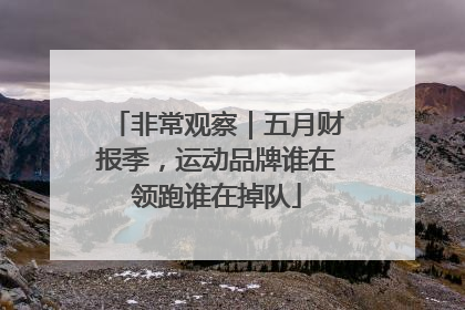 非常观察｜五月财报季，运动品牌谁在领跑谁在掉队