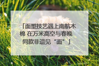 面塑技艺遇上南航木棉 在万米高空与春晚同款非遗见“面”