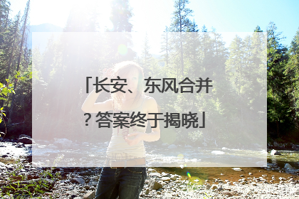 长安、东风合并？答案终于揭晓