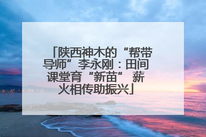 陕西神木的“帮带导师”李永刚：田间课堂育“新苗” 薪火相传助振兴