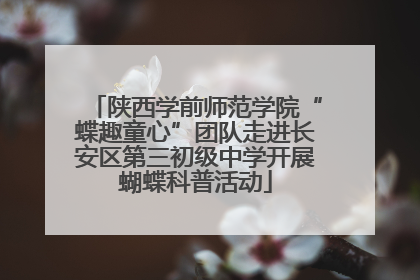 陕西学前师范学院“蝶趣童心”团队走进长安区第三初级中学开展蝴蝶科普活动