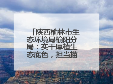 陕西榆林市生态环境局榆阳分局：实干厚植生态底色，担当描绘绿色答卷