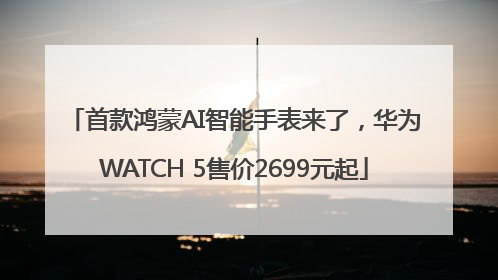 首款鸿蒙AI智能手表来了，华为WATCH 5售价2699元起