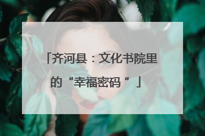 齐河县：文化书院里的“幸福密码 ”