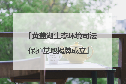 黄盖湖生态环境司法保护基地揭牌成立
