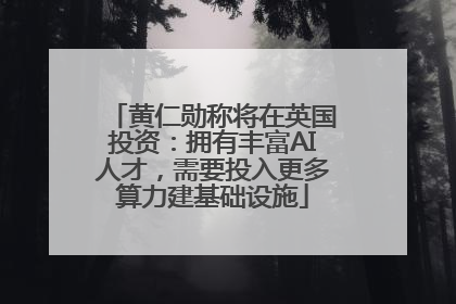 黄仁勋称将在英国投资：拥有丰富AI人才，需要投入更多算力建基础设施