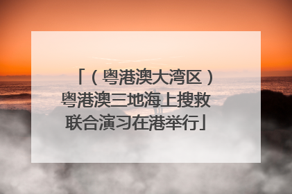 （粤港澳大湾区）粤港澳三地海上搜救联合演习在港举行