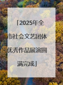 2025年全市社会文艺团体优秀作品展演圆满完成