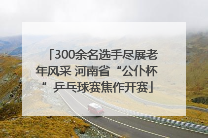 300余名选手尽展老年风采 河南省“公仆杯”乒乓球赛焦作开赛
