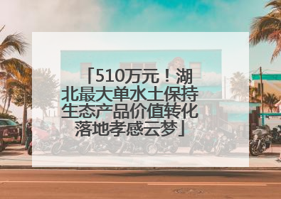 510万元！湖北最大单水土保持生态产品价值转化落地孝感云梦