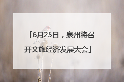 6月25日，泉州将召开文旅经济发展大会