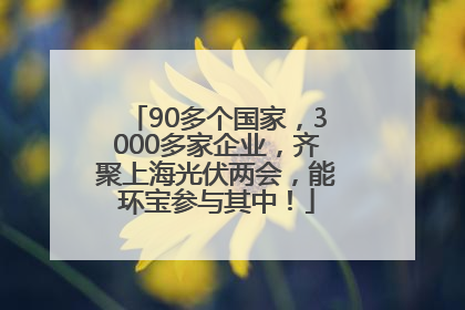 90多个国家，3000多家企业，齐聚上海光伏两会，能环宝参与其中！