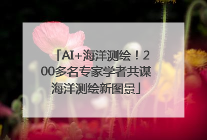 AI+海洋测绘！200多名专家学者共谋海洋测绘新图景