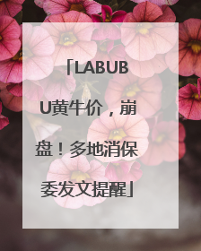 LABUBU黄牛价，崩盘！多地消保委发文提醒